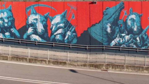 Ericaailcane 的街头艺术，一个城市重建项目