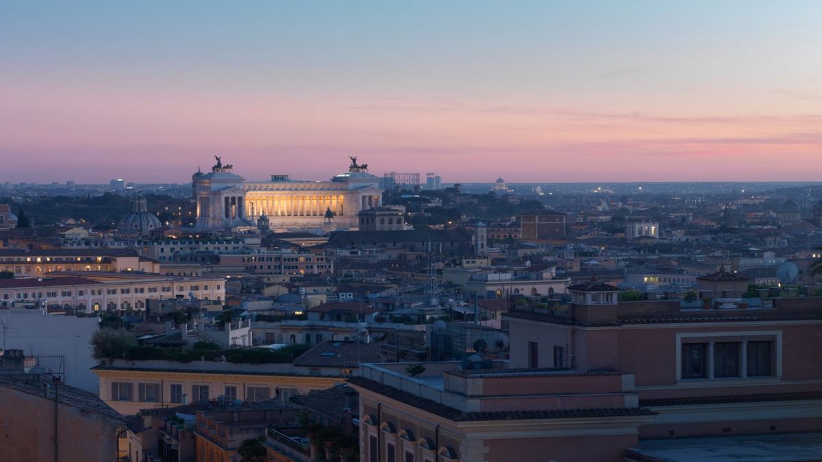 Вид на Рим с террасы ресторана Eden