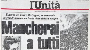 Copertina Unità Berlinguer