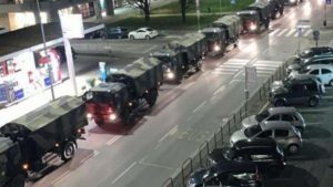 Il corteo funebre di Bergamo