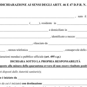 Autocertificazione: ecco il nuovo modulo per la fase 2