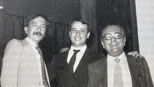 Guido Compagna, il primo a sinistra, con il fratello Luigi e il padre Francesco