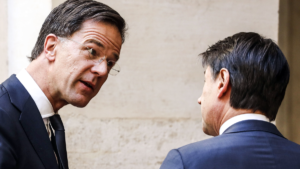 Mark Rutte e Giuseppe Conte