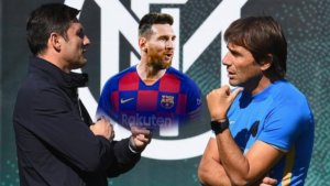 Conte, Zanetti e Messi all'Inter