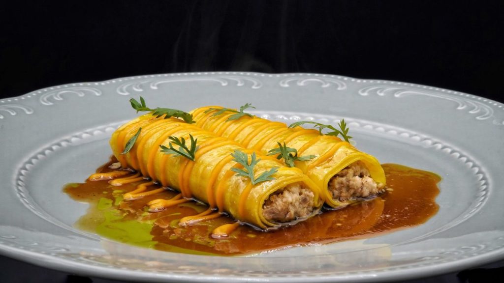 Cannelloni di coniglio gluten free di Elisa Masoni chef de La Quercia di Castelletti a Signa foto di luca managlia