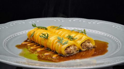 Elisa Masoni's recipe: gluten-free rabbit cannelloni