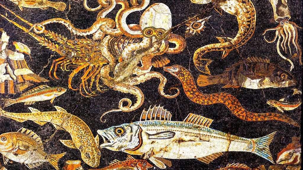 Mosaikfisch aus Pompeji