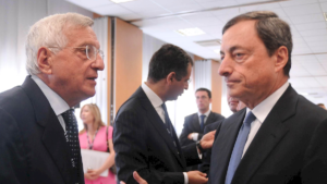 Giorgio La Malfa e Mario Draghi