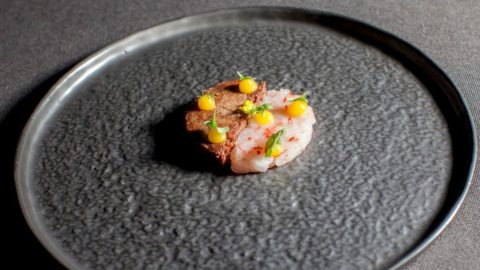 Marcello Trentini's recipe: tongue, prawns and mandarin