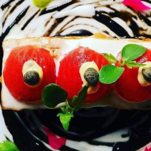 La ricetta di Alfonso Pepe: parmigiana di melanzane, seppie e aglio nero