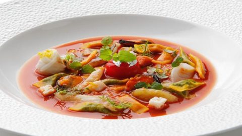 Emanuele Petrosino's recipe: Raviolini del plin, broth and razor clam soup