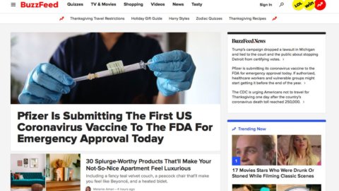 Verizon hat die Huffington Post an Buzzfeed verkauft