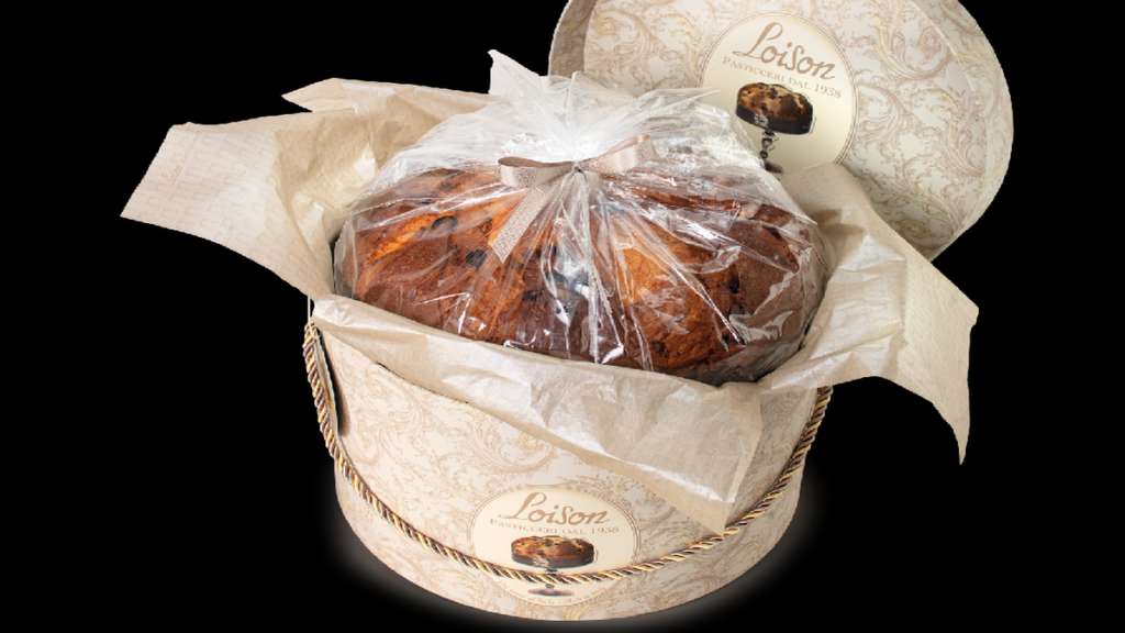 Panettone Loison in einer Hutschachtel