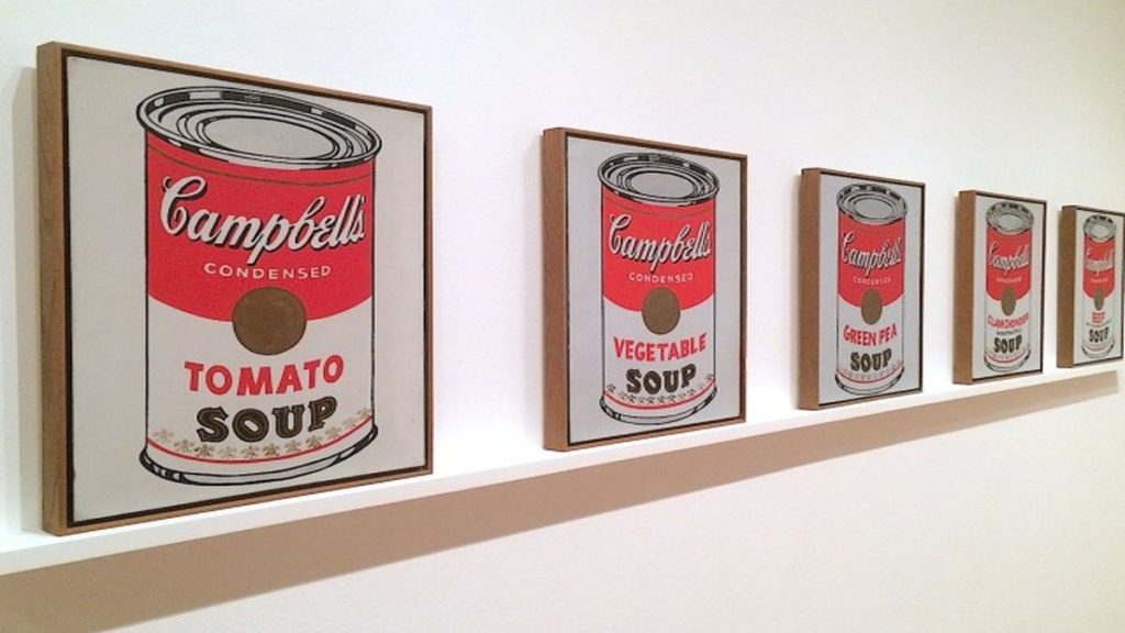 Andy Warhol the famous Campbells Soups