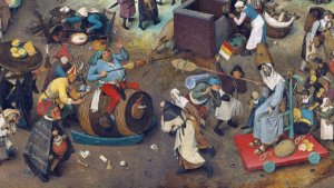 Lotta tra Carnevale e Quaresima (dettaglio del quadro di P. Bruegel (1559)