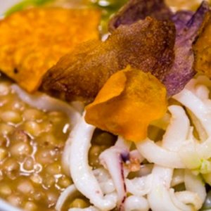 La ricetta di Cristina Bowerman: risotto di grano saraceno patate e calamari