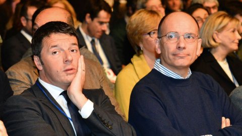 Letta y Renzi unidos en Draghi pero divididos en el Cinco Estrellas