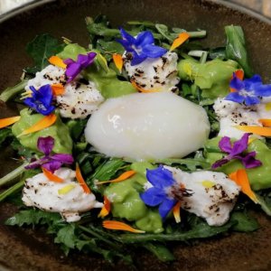 Receita do chef Marco Lagrimino, um ninho de primavera com alho selvagem