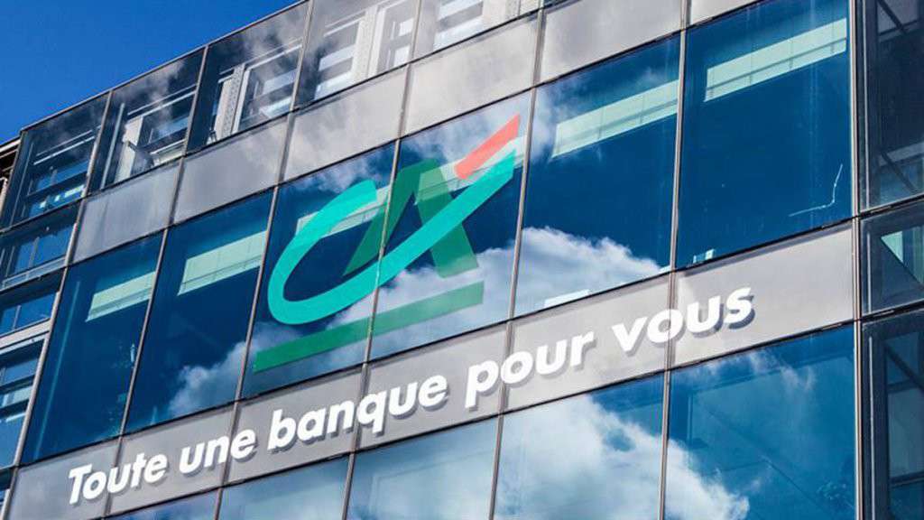 O logotipo do banco Credit Agricole