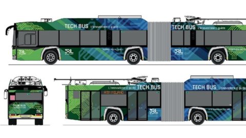 Milan: bus troli dengan bantuan pertama, berkat 5G