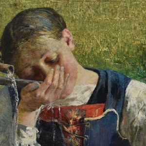 Giovanni Segantini，肖像和自画像在圣莫里茨展出