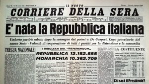 L'Italia diventa una Repubblica