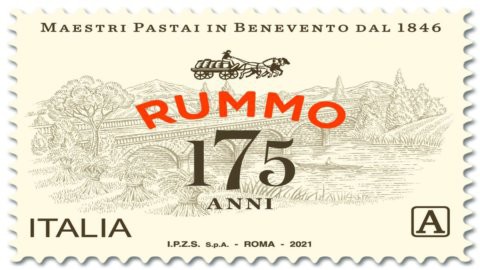 パスタ ルンモ: 会社の 175 周年記念の Poste Italiane 切手