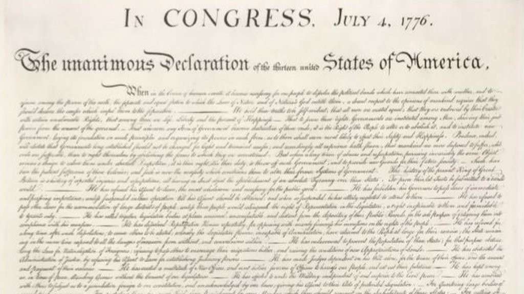 US Declaration of Independence