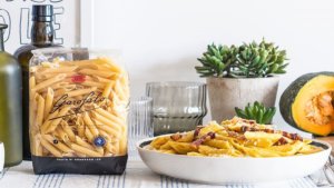 Piatto di penne del Pastificio Garofalo di Gragnano