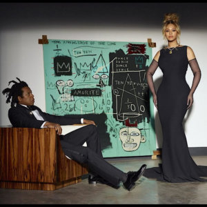 蒂芙尼 (Tiffany & Co)：与碧昂丝 (Beyonce) 合作的新广告——JAR-Z 和让-米歇尔·巴斯奇亚 (Jean-Michel Basquiat) 的画作