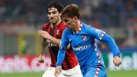 Champions amara: Milan beffato dall’Atletico, Inter ingabbiata