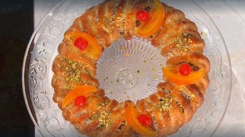 Buccellato delicioso pastel de Navidad siciliano con la receta del chef Fabio Potenzano