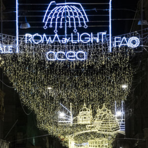 Natale a Roma all’insegna della sostenibilità: luci di Acea