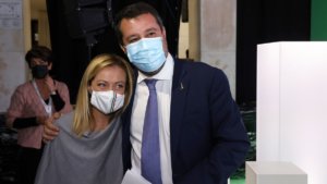 Giorgia Meloni (Fdi) e Matteo Salvini (Lega)