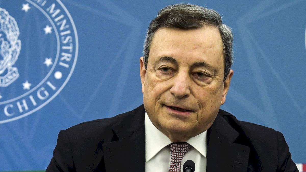 Mario Draghi, presidente del Consiglio italiano