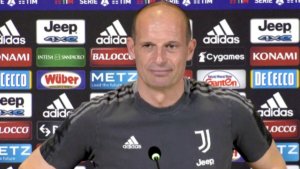 Allegri nella conferenza stampa