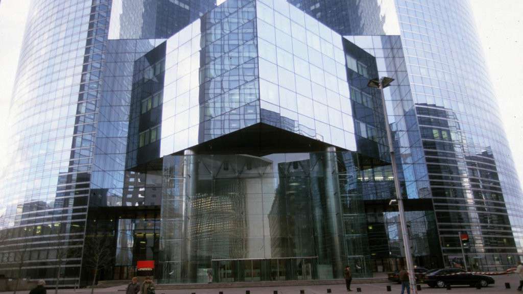 Exterior of the new headquarters of Societe Generale