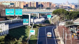 Un tratto dell'autostrada Roma Fiumicino