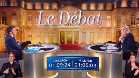 Elecciones en Francia, Macron le gana el duelo a Le Pen: "Estás financiado por un banco de Putin"