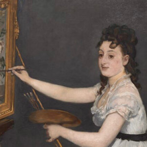 Edouard Manet: Porträt von Eva Gonzalès ausgestellt in der National Gallery in London