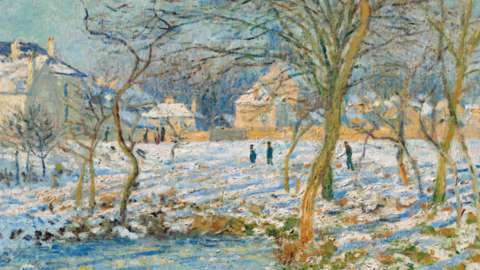 克劳德·莫奈 (Claude Monet) 佳士得现场拍卖的杰作《La Mare, effet de neige》