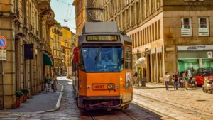 Tram al centro di Milano