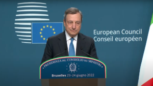 Mario Draghi a Bruxelles