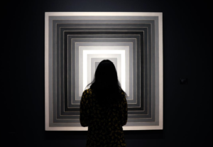 Frank Stella's Sharpeville during a press preview on 8 July 2020 in Christie’s New York © 2022 Getty, Timothy A. Clary