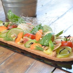 Neues veganes Gebäck: die Tarte mit Basilikum und Chili von Küchenchef Maurizio De Pasquale