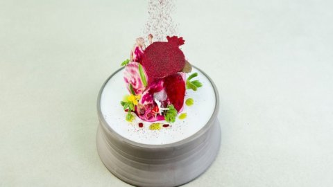 The Barbarossa recipe by chef Luca Landi, like a beetroot becomes a starry sensory experience