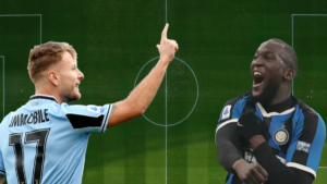 Ciro Immobile (Lazio) e Romelu Lukaku (Inter)