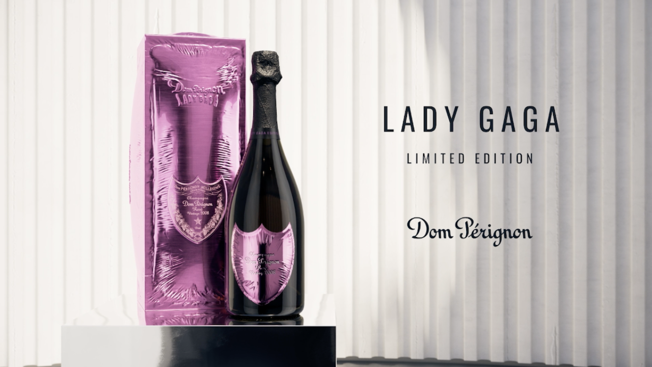 Dom Pérignon: the exclusive Champagne Limited Edition Rosè Vintage 2008  signed by Lady Gaga arrives