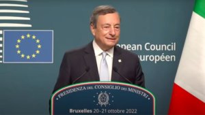 Conferenza Stampa di Mario Draghi a Bruxelles
