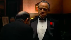 Marlon Brando in un frammento dal trailer del film Il Padrino per il quale vinse l'Oscar e lo rifiutò